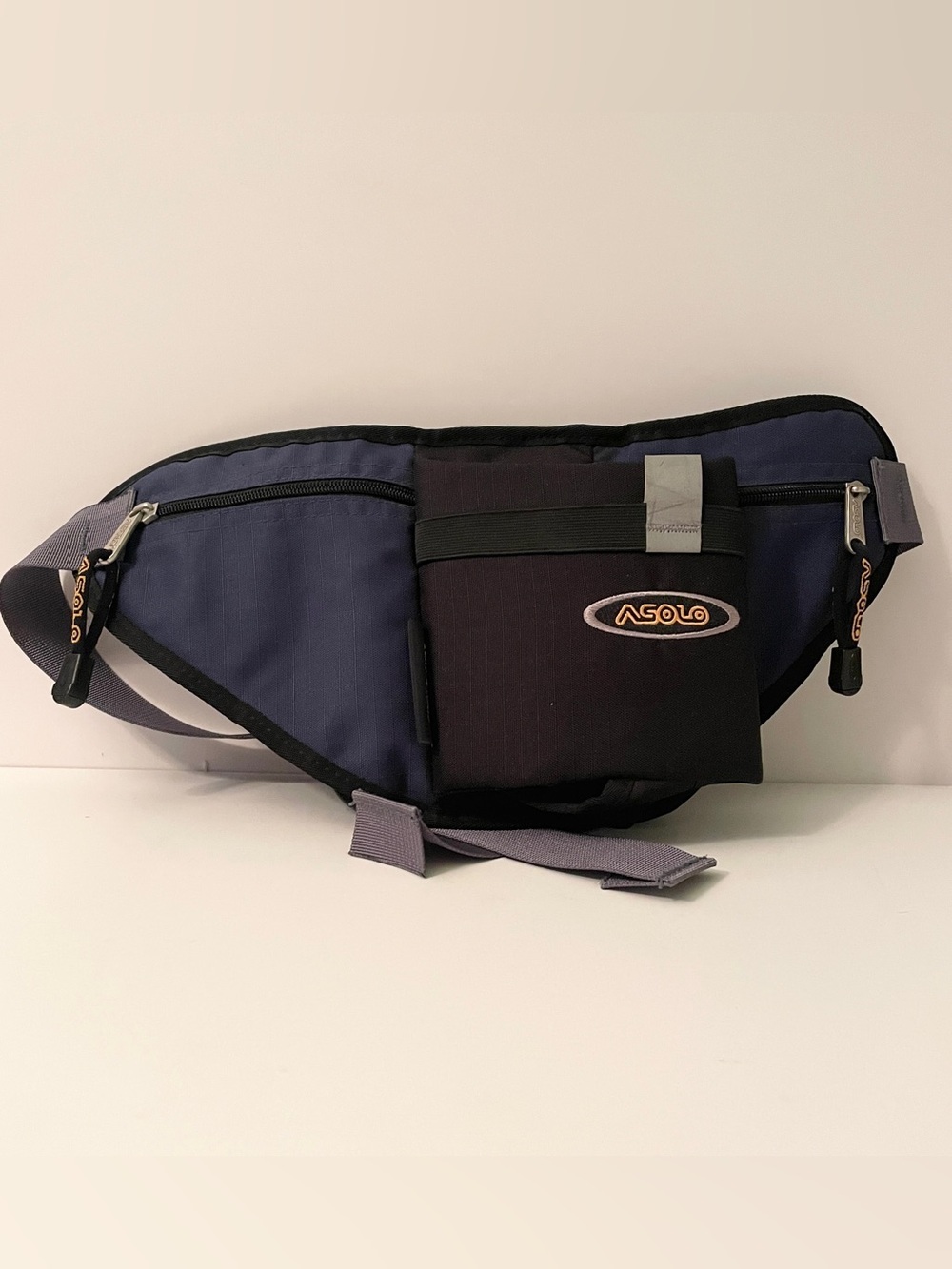 Asolo Single Shot Blue Black Hiking Waist Pack Bag